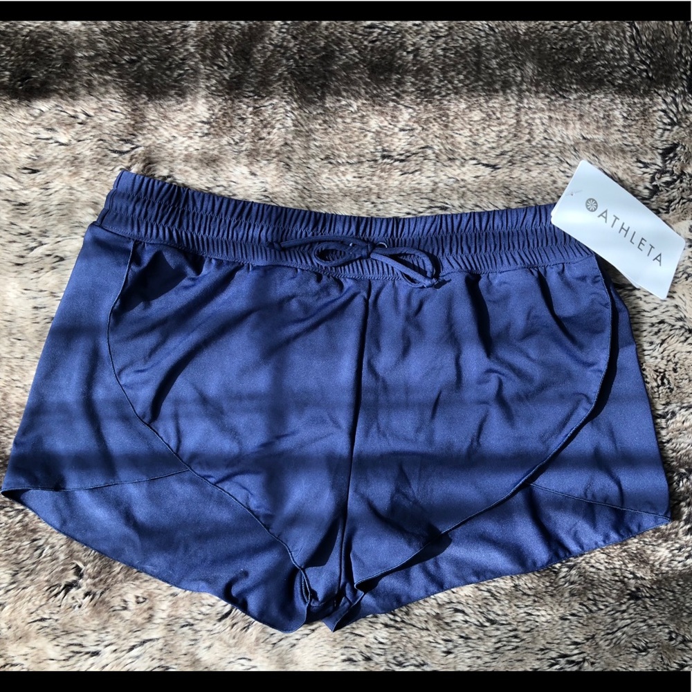 ATHLETA Navy Petal Short Swim Short Size M